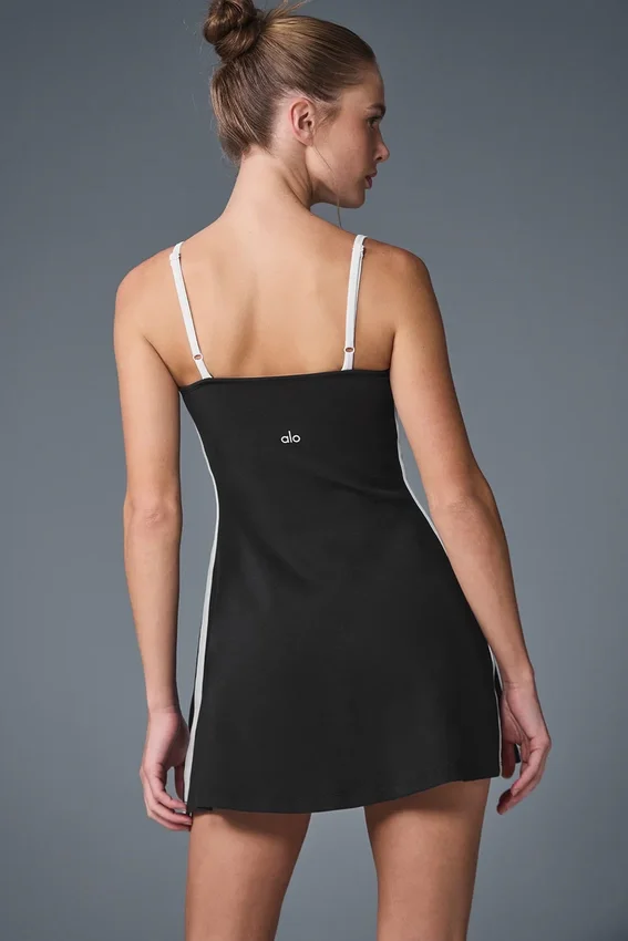 Vestido Airbrush de corte entallado - Negro/Blanco