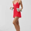 Vestido Airbrush Splendor - Rojo brillante