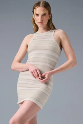Vestido de punto Sport Play — Marfil/Alabastro