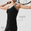 Vestido de punto «Tennis Club» - Negro/Marfil