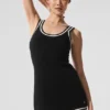 Vestido de punto «Tennis Club» - Negro/Marfil