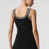 Vestido de punto «Tennis Club» - Negro/Marfil