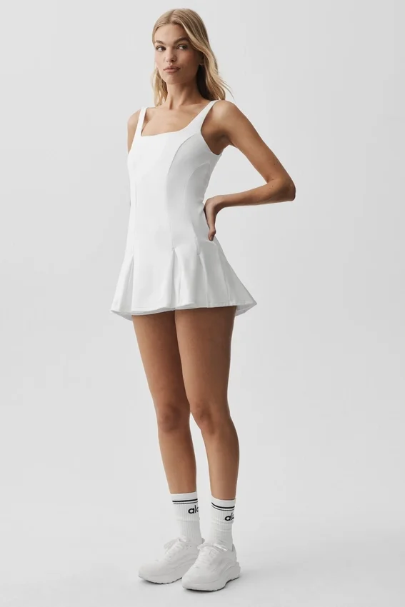 Vestido de tenis Alo Softsculpt Topspin - Blanco