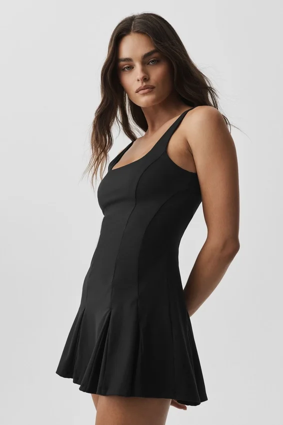 Vestido de tenis Alo Softsculpt Topspin - Negro
