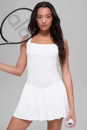 Vestido de tenis Alosoft Break Point - Blanco