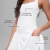Vestido de tenis Alosoft Break Point - Blanco