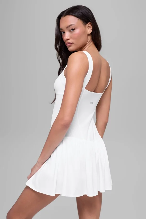 Vestido de tenis Alosoft Break Point - Blanco