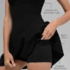 Vestido de tenis Alosoft Break Point - Negro