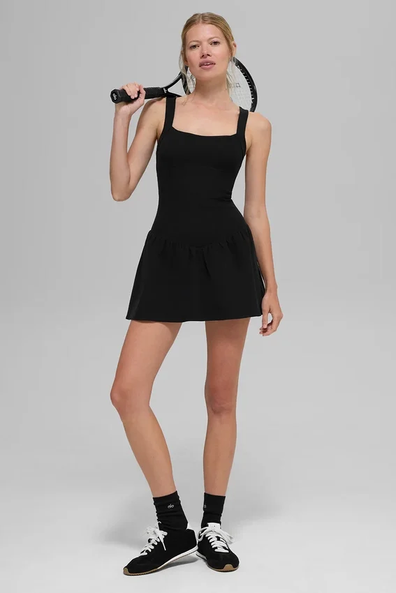 Vestido de tenis Alosoft Break Point - Negro