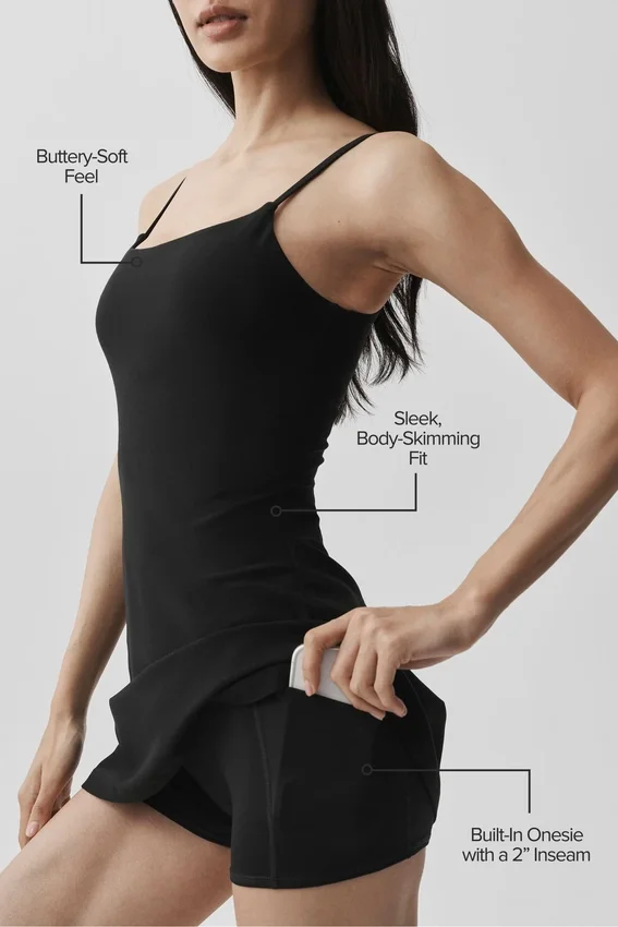 Vestido de tenis Alosoft Encore - Negro