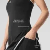 Vestido de tenis con cuello halter Alo Softsculpt - Negro/Blanco