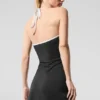 Vestido de tenis con cuello halter Alo Softsculpt - Negro/Blanco