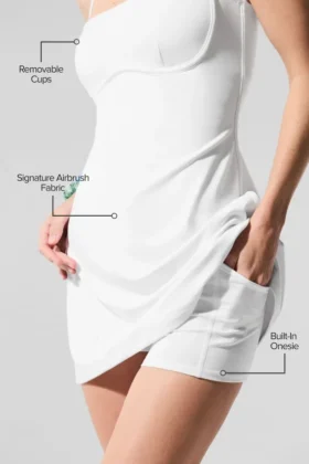 Vestido entallado Airbrush – Blanco/Blanco