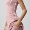 Vestido entallado Airbrush - Rosa vintage/Blanco