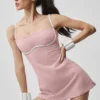 Vestido entallado Airbrush - Rosa vintage/Blanco