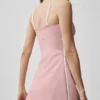 Vestido entallado Airbrush - Rosa vintage/Blanco
