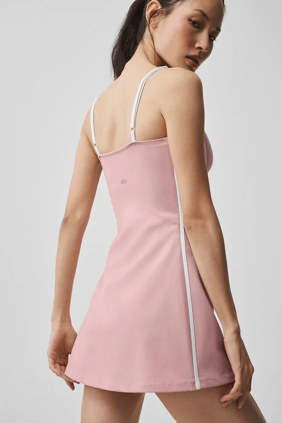 Vestido entallado Airbrush - Rosa vintage/Blanco
