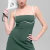 Vestido entallado Airbrush - Verde trébol/Blanco