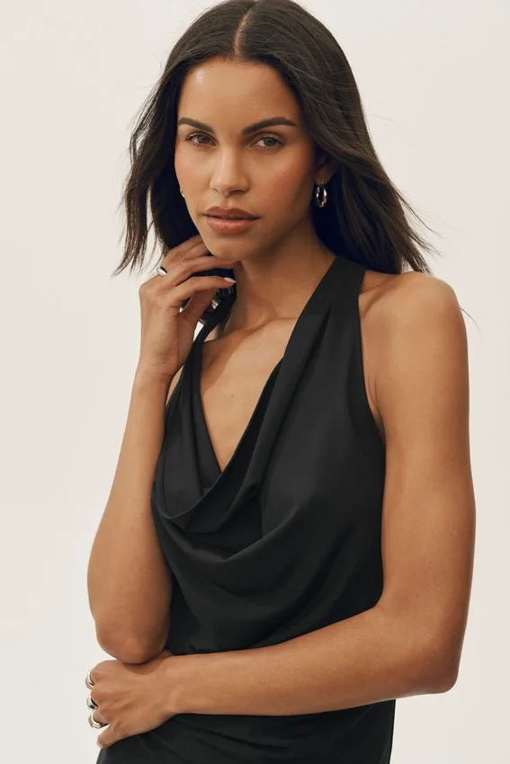 Vestido halter «Summer Soiree» - Negro