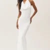 Vestido largo con cuello halter «Summer Soiree» - Blanco