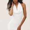 Vestido largo con cuello halter «Summer Soiree» - Blanco