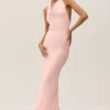 Vestido largo con cuello halter «Summer Soiree» - Rosa soleado