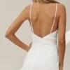 Vestido largo Riviera de mezcla de lino - Blanco