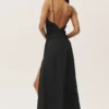 Vestido largo «Riviera» de mezcla de lino - Negro