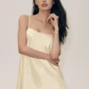 Vestido Radiance de mezcla de seda - Beige arena