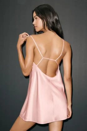 Vestido Radiance de mezcla de seda – Rosa soleado