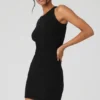 Vestido «Warm Nights» sin costuras y de canalé - Negro