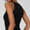Vestido «Warm Nights» sin costuras y de canalé - Negro