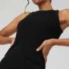 Vestido «Warm Nights» sin costuras y de canalé - Negro